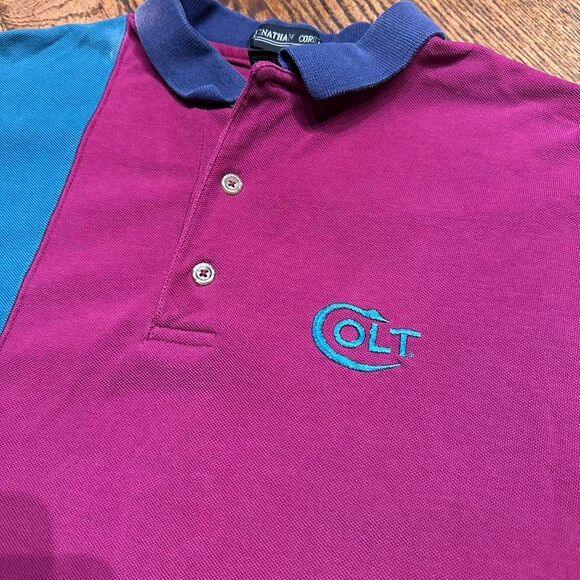 Vintage 90’s Colt Firearms Two Toned Polo Shirt - Picture 2 of 7